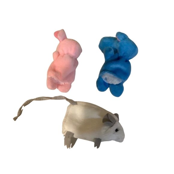 Mice and Hippo Animal Finger Puppets Lot of 3 - Picture 2 of 2